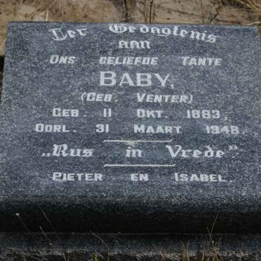 ?? Baby nee VENTER 1883-1948