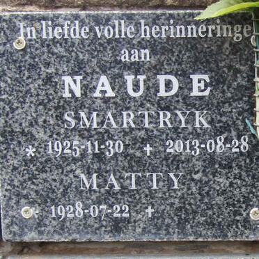 NAUDE Smartryk 1925-2013 &amp; Matty 1928-