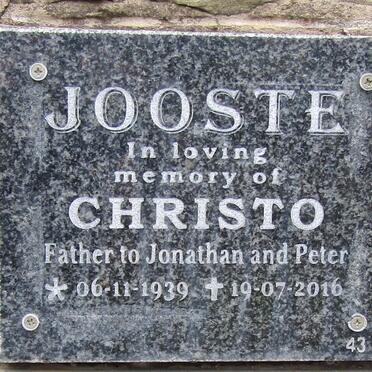 JOOSTE Christo 1939-2016