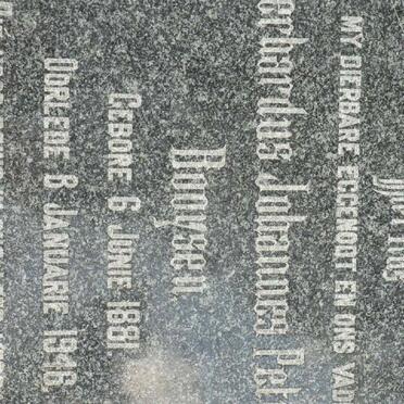BOOYSEN Gerhardus Johannes Petrus 1881-1946