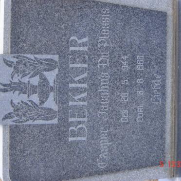 BEKKER Casper Jacobus Du Plessis 1944-1966