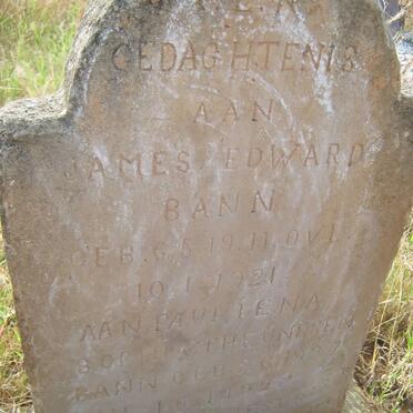 BANN James Edward 1911-1921 :: BANN Pauliena Sophia Theunesen 1927-1927