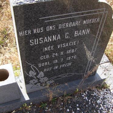 BANN Susanna C. nee VISAGIE 1887-1970