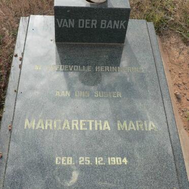 BANK Margaretha Maria, van der 1904-1960