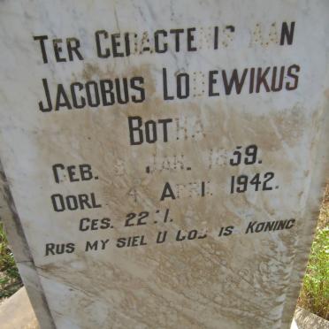 BOTHA Jacobus Lodewikus 1859-1942