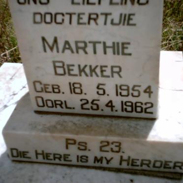 BEKKER Marthie 1954-1962