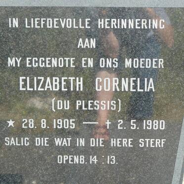 BEKKER Jacobus Petrus 1904-1988 &amp; Elizabeth Cornelia du PLESSIS 1905-1980 