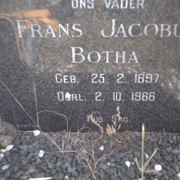 BOTHA Frans Jacobus 1897-1966 &amp; Johanna Maria Magdalena COETZEE 1902-1961 