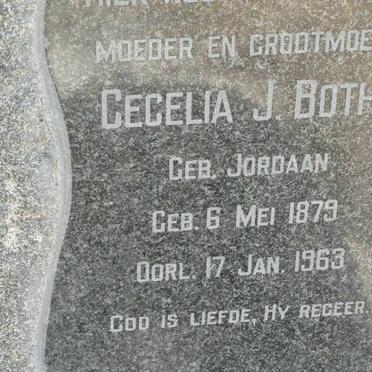BOTHA Cecelia J. nee JORDAAN 1879-1963
