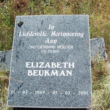 BEUKMAN Elizabeth 1909-2001