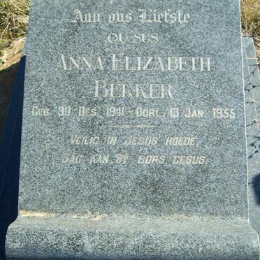 BEKKER Anna Elizabeth 1941-1955