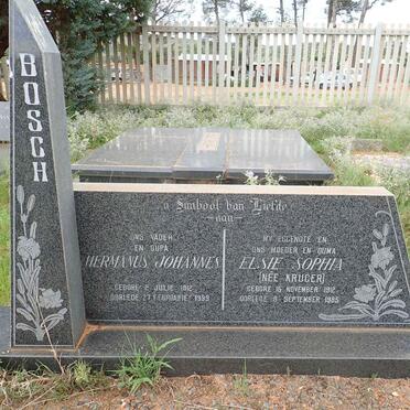 BOSCH Hermanus Johannes 1912-1999 &amp; Elsie Sophia KRUGER 1912-1985