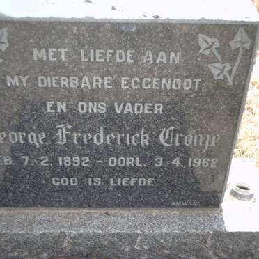 CRONJE George Frederick 1892-1962