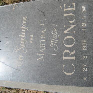 CRONJÉ Martha C. 1906-1991