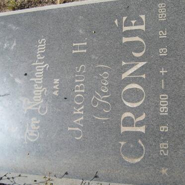 CRONJÉ Jakobus H. 1900-1988 &amp; Martha C. 1906-1991