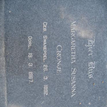 CRONJE Margaretha Susanna nee SWANEPOEL 1892-1967