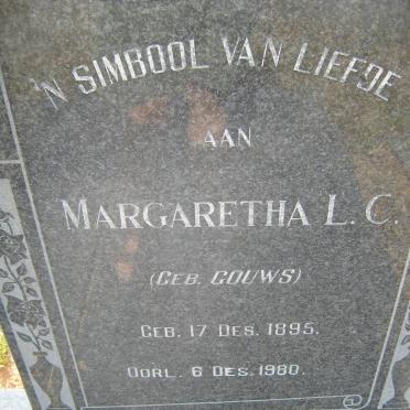 DIEDERICHS Roelof Petrus 1894-1975 &amp; Margaretha L.C. GOUWS 1895-1980