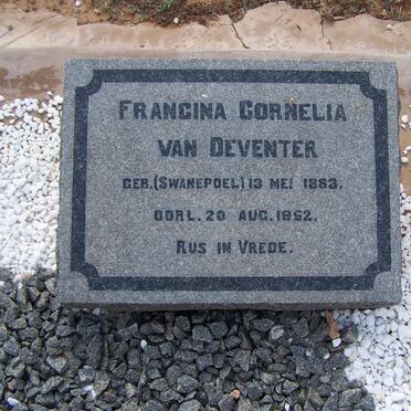 DEVENTER Francina Cornelia, van nee SWANEPOEL 1883-1952