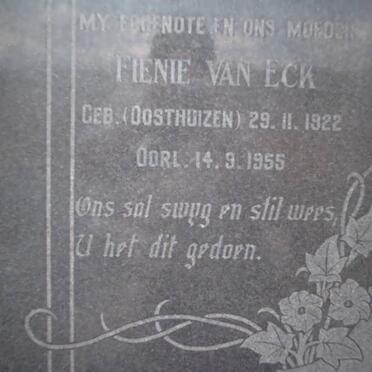ECK Fienie, van nee OOSTHUIZEN 1922-1955
