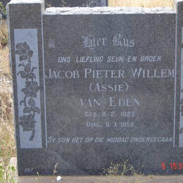 EDEN Jacob Pieter Willem, van 1925-1958