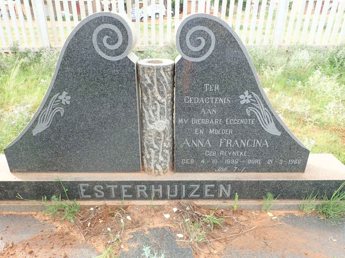 ESTERHUIZEN Anna Francina nee REYNEKE 1896-1966