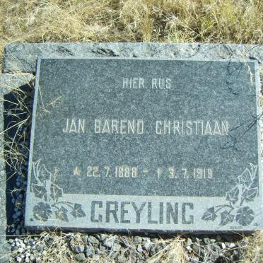 GREYLING Jan Barend Christiaan 1888-1919