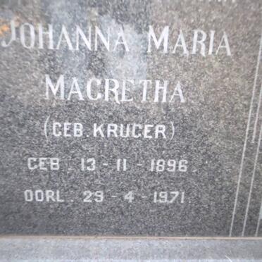 GORDON Johanna Maria Magretha nee KRUGER 1896-1971