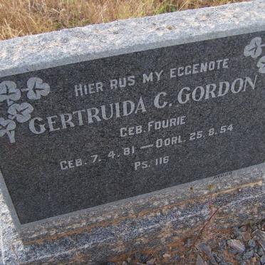 GORDON Andries Johannes 1879-1964 &amp; Gertruida C. FOURIE 1881-1954