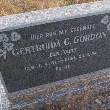 GORDON Andries Johannes 1879-1964 &amp; Gertruida C. FOURIE 1881-1954