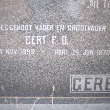 GERENGER Gert F.D. 1895-1970