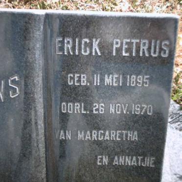 GOUWS Erick Petrus 1895-1970 &amp; Anna Sophia Margaretha BOTMA 1908-1995 