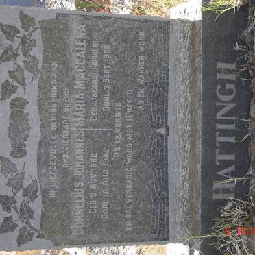 HATTINGH Cornelius Johannes 1868-1942 &amp; Maria Magdalena JACOBS 1878-1956