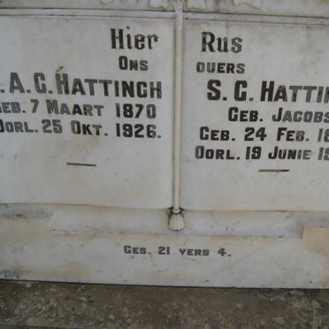 HATTING C.A.C. 1870-1926 &amp; S.G. JACOBS 1873-1926