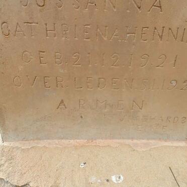 HENNING Maria Sussanna 1921-1921 :: HENNING Sussanna Cathriena 1921-1922