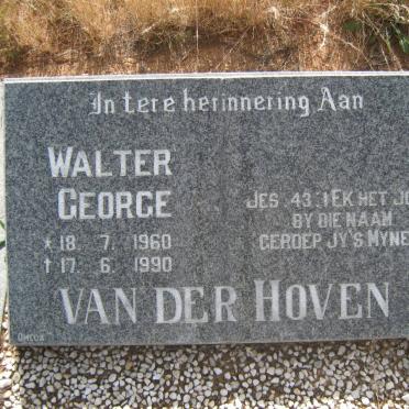 HOVEN Walter George, van der 1960-1990