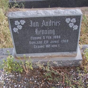 HENNING Jan Andries 1889-1969