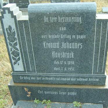 HAASBROEK Leonard Johannes 1896-1951