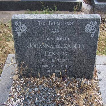 HENNING Johanna Elizabeth 1905-1967