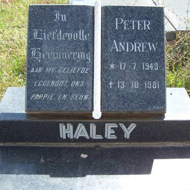 HALEY Peter Andrew 1949-1981