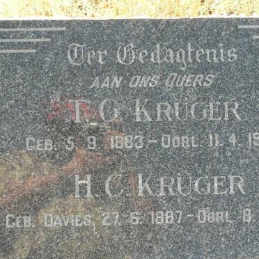 KRUGER T.G. 1883-1959 &amp; H.C. DAVIES 1887-1945