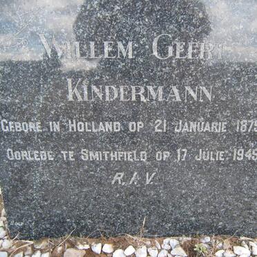 KINDERMANN Willem Geert 1879-1949