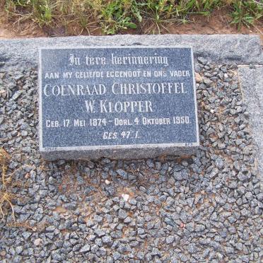 KLOPPER Coenraad Christoffel W. 1874-1950