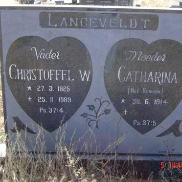 LANGEVELDT Christoffel W. 1925-1989 &amp; Catharina RENISON 1914-