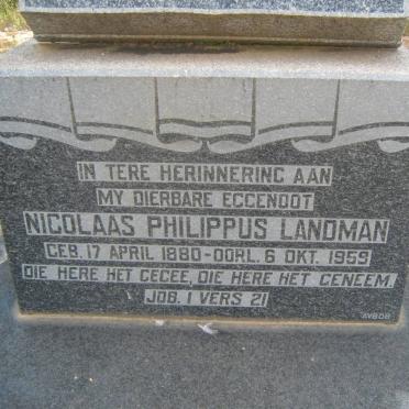 LANDMAN Nicolaas Philippus 1880-1959
