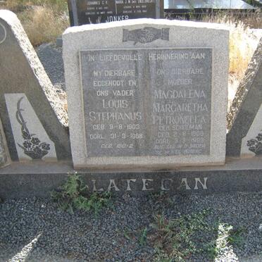 LATEGAN Louis Stephanus 1903-1968 &amp; Magdalena Margaretha Petronella SCHOEMAN 1908-1993