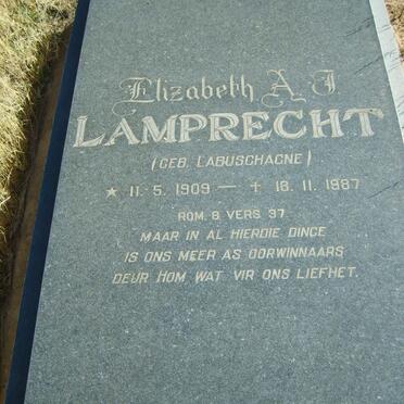 LAMPRECHT Elizabeth A.J. nee LABUSCHAGNE 1909-1987