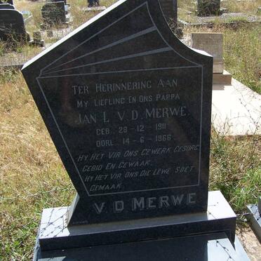 MERWE Jan L., v.d. 1911-1966