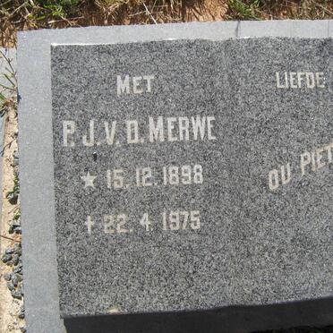 MERWE P.J., v.d. 1898-1975