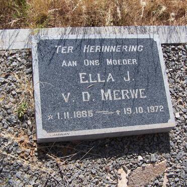 MERWE Ella J., v.d. 1885-1972 :: v.d. MERWE Hendrik J. 1911-1972 