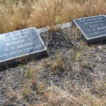 MERWE Ella J., v.d. 1885-1972 :: v.d. MERWE Hendrik J. 1911-1972